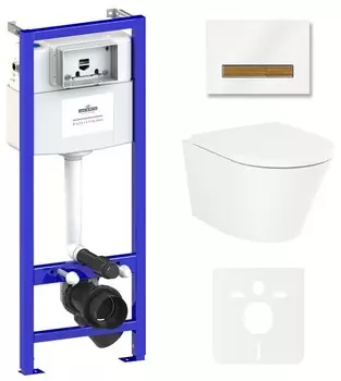 Комплект инсталляции Lavinia Boho Relfix Biore Compacto Rimless 75110145 (состоит из 38010010, 38050703, 3304101C, 33290420)