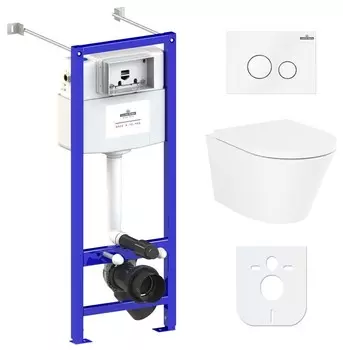 Комплект инсталляции Lavinia Boho Relfix Biore Compacto Rimless 77050179 (состоит из 3304101C, 33290420, 38010020, 3805004W)