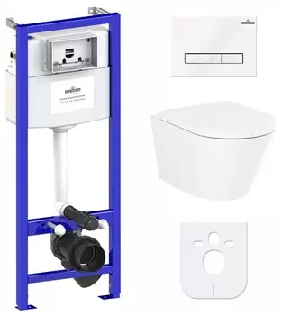 Комплект инсталляции Lavinia Boho Relfix Biore Compacto Rimless 77040093 (состоит из 3304101C, 33290420, 38010010, 3805003W)