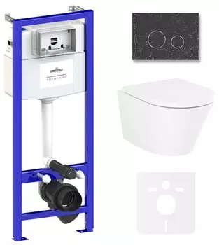 Комплект инсталляции Lavinia Boho Relfix Biore Compacto Rimless 75110151 (состоит из 38010010, 38050902, 3304101C, 33290420)