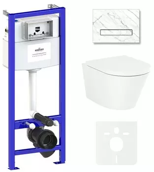 Комплект инсталляции Lavinia Boho Relfix Biore Compacto Rimless 75110152 (состоит из 38010010, 38050903, 3304101C, 33290420)