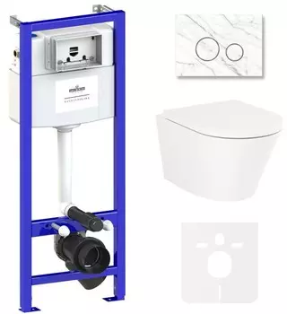 Комплект инсталляции Lavinia Boho Relfix Biore Rimless 75110187 (состоит из 38010010, 38050904, 3304102R, 33290410)