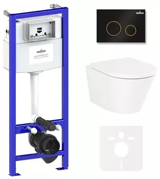 Комплект инсталляции Lavinia Boho Relfix Biore Rimless 75110182 (состоит из 38010010, 38050803, 3304102R, 33290410)