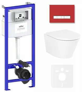 Комплект инсталляции Lavinia Boho Relfix Biore Rimless 75110172 (состоит из 38010010, 3805005R, 3304102R, 33290410)