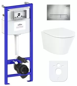 Комплект инсталляции Lavinia Boho Relfix Biore Rimless 77040098 (состоит из 3304102R, 33290410, 38010010, 3805001C)