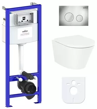 Комплект инсталляции Lavinia Boho Relfix Biore Rimless 77040102 (состоит из 3304102R, 33290410, 38010010, 3805002C)