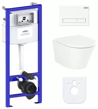 Комплект инсталляции Lavinia Boho Relfix Biore Rimless 77040097 (состоит из 3304102R, 33290410, 38010010, 3805001W)