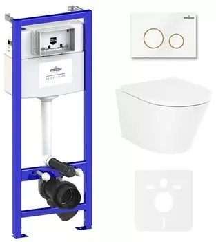 Комплект инсталляции Lavinia Boho Relfix Biore Rimless 75110183 (состоит из 38010010, 38050804, 3304102R, 33290410)