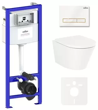 Комплект инсталляции Lavinia Boho Relfix Biore Rimless 75110181 (состоит из 38010010, 38050802, 3304102R, 33290410)