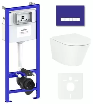 Комплект инсталляции Lavinia Boho Relfix Biore Rimless 75110173 (состоит из 38010010, 3805005V, 3304102R, 33290410)