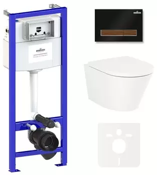 Комплект инсталляции Lavinia Boho Relfix Biore Rimless 75110175 (состоит из 38010010, 38050602, 3304102R, 33290410)