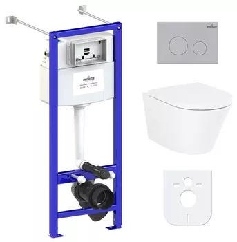 Комплект инсталляции Lavinia Boho Relfix Biore Rimless 77050187 (состоит из 3304102R, 33290410, 38010020, 380502MC)