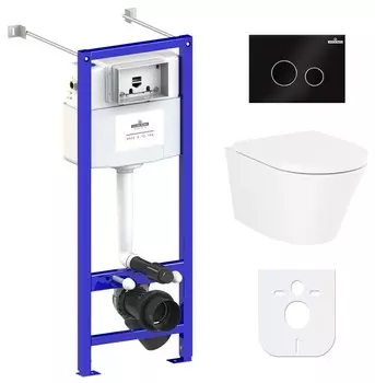 Комплект инсталляции Lavinia Boho Relfix Biore Rimless 77050192 (состоит из 3304102R, 33290410, 38010020, 3805004B)