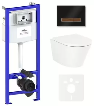 Комплект инсталляции Lavinia Boho Relfix Biore Rimless 75110178 (состоит из 38010010, 38050702, 3304102R, 33290410)