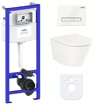 Комплект инсталляции Lavinia Boho Relfix Biore Rimless 77040105 (состоит из 3304102R, 33290410, 38010010, 3805003W)