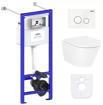 Комплект инсталляции Lavinia Boho Relfix Biore Rimless 77050191 (состоит из 3304102R, 33290410, 38010020, 3805004W)