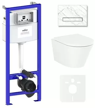 Комплект инсталляции Lavinia Boho Relfix Biore Rimless 75110186 (состоит из 38010010, 38050903, 3304102R, 33290410)