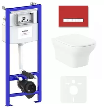 Комплект инсталляции Lavinia Boho Relfix Bristol Rimless 75110206 (состоит из 38010010, 3805005R, 3305101R, 33290500)