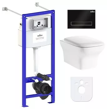 Комплект инсталляции Lavinia Boho Relfix Bristol Rimless 77050196 (состоит из 3305101R, 33290500, 38010020, 380501MB)