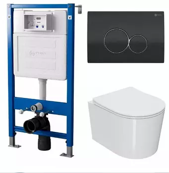 Комплект инсталляции Point Элемент PN45120 (+Клав. Виктория черный/хром PN44061BC + Унитаз Веста PN41701)