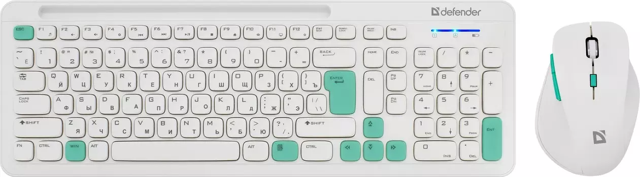 Комплект мыши и клавиатуры Defender CERRATO C-978 RU white-blue (45978)