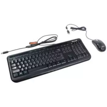 Комплект мыши и клавиатуры Microsoft Wired Desktop 600 for Business черный (3J2-00015)