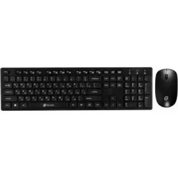 Комплект мыши и клавиатуры Oklick 240M черный/черный