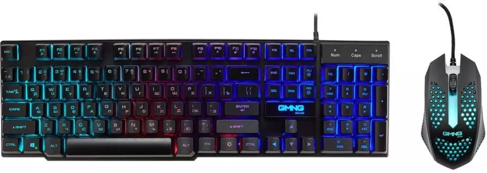 Комплект мыши и клавиатуры Oklick GMNG 400GMK черный/черный USB