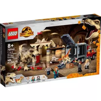 Конструктор Lego J.W. Динозавр-тираннозавр и побег атроцираптора (76948)
