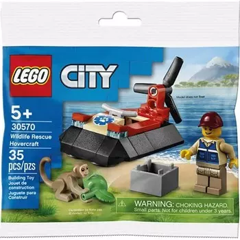 Конструктор LEGO Polybag Городская лодка на воздушной подушке для спасения животных (30570)