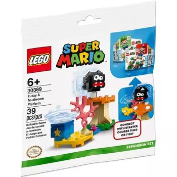 Конструктор LEGO Super Mario платформа Fuzzy & Mushroom (30389)