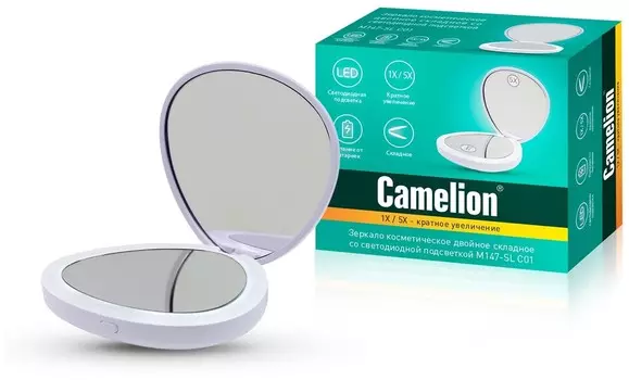 Косметическое зеркало Camelion M147-SL C01 белый
