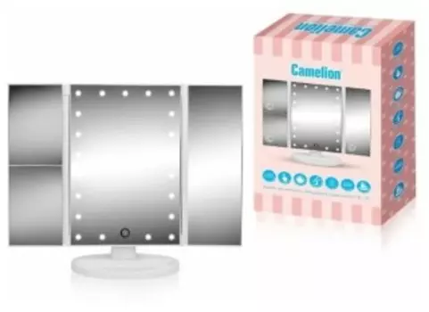 Косметическое зеркало Camelion M217-DL C01 белый