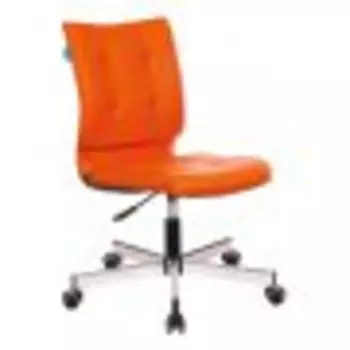 Кресло Бюрократ CH-330M/OR-20 без подлокотников оранжевый иск. кожа