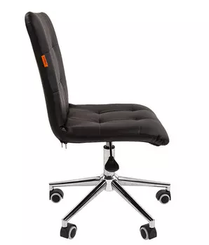 Кресло Chairman 030 экопремиум черный, хром, без подлокотников