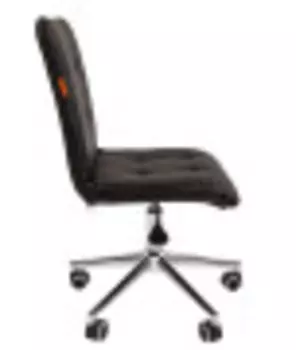 Кресло Chairman 030 экопремиум черный, хром, без подлокотников