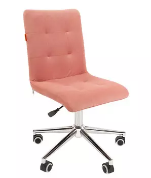 Кресло Chairman 030 ткань Т-26 розовый, хром, без подлокотников