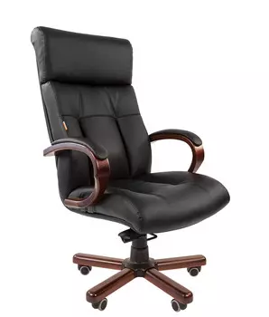 Кресло Chairman 421 нат.кожа/экокожа черная (мультиблок)