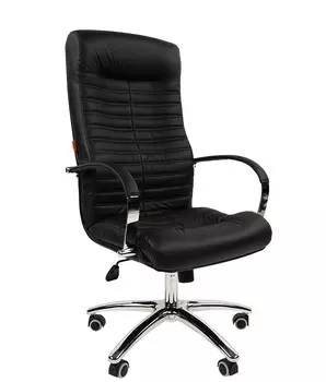Кресло Chairman 480 нат.кожа/экокожа черный N