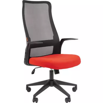 Кресло Chairman 573 черный/красный