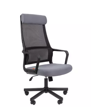 Кресло Chairman 590 черный/серый