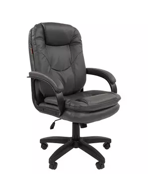 Кресло Chairman 668LT черный пластик, экопремиум серый N