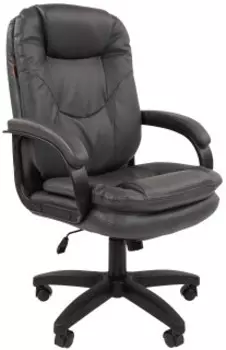 Кресло Chairman 668LT черный пластик, экопремиум серый N