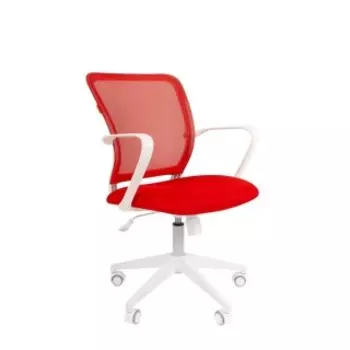 Кресло Chairman 698 белый пластик TW-19/TW-69 красный