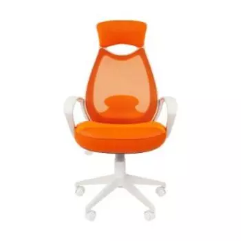 Кресло Chairman 840 белый пластик TW16\TW-66 оранжевый