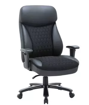 Кресло Chairman CH414 экокожа/ткань, черный