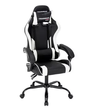 Кресло Chairman CH41 экокожа, черно-белый