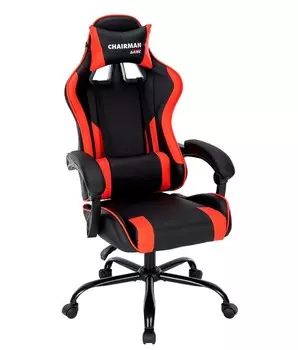 Кресло Chairman CH41 экокожа, черно-красный