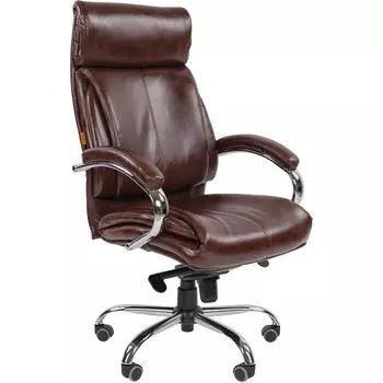 Кресло Chairman CH423 экокожа, коричневый