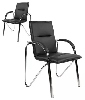 Кресло Chairman CH851 экокожа, черный (2 шт.)